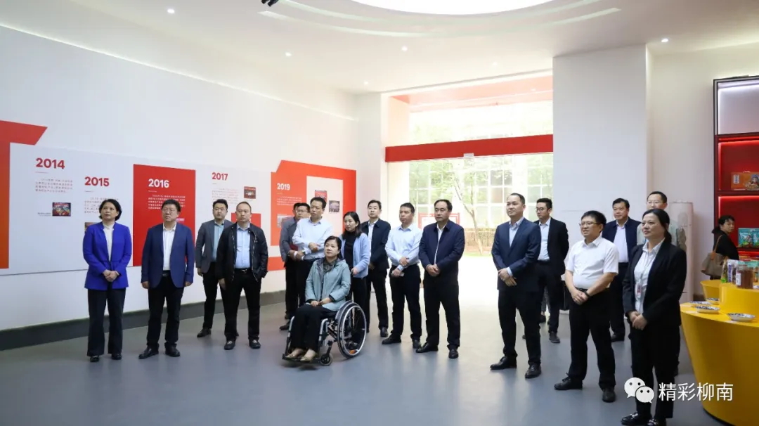 甘肅定西市考察團到柳南區(qū)考察螺螄粉產(chǎn)業(yè)發(fā)展，并參觀由立標展覽布展的螺螄粉文化館